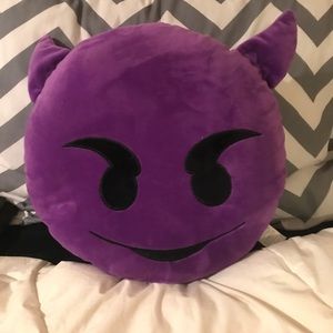 devil emoji pillow